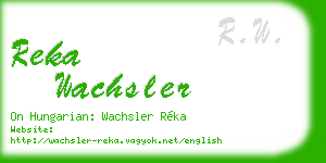 reka wachsler business card